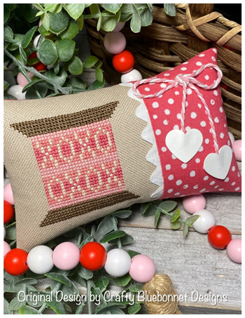 Crafty Bluebonnet Designs - Valentine's Spool Series - XOXO Spool MAIN