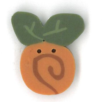Jabco Button - 2309 Pumpkin Swirly Bud MAIN