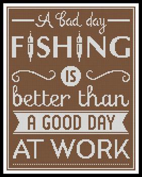 Artecy Cross Stitch - Fishing Quote 2 MAIN