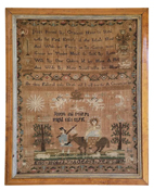 The Wishing Thorn - Ellis Holiday 1809 Sampler THUMBNAIL
