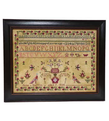 The Wishing Thorn - Jane Duffin Sampler 1834 MAIN