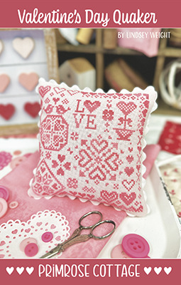 Primrose Cottage Stitches - Valentine's Day Quaker MAIN