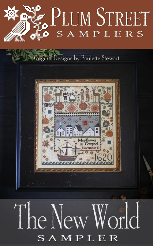 plum street samplers cross stitch the new world sampler needlework ...