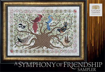 Cottage Garden Samplings - A Symphony Of Friendship Sampler MAIN