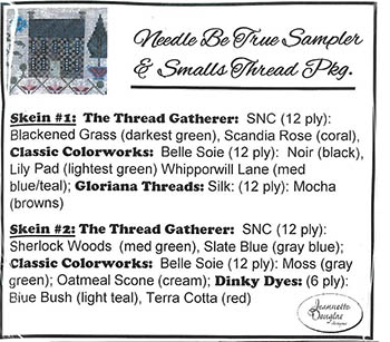 Jeannette Douglas Designs - Needle Be True Thread Pkg. MAIN