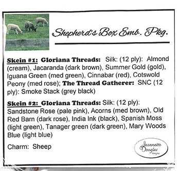 Jeannette Douglas Designs - Shepherd's Box Embellishment Pkg. MAIN