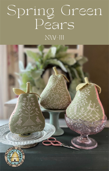 Annie Beez Folk Art - Spring Green Pears MAIN