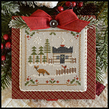 Little House Needleworks - Log Cabin Christmas - Part 3 Log Cabin Fox MAIN