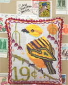 Lindy Stitches - Air Mail - June Silver-Throated Tanager THUMBNAIL