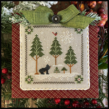 Little House Needleworks - Log Cabin Christmas - Part 4 In The Woods Bear MAIN