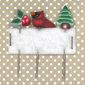 Puntini Puntini Counting Pins - Winter Cardinal MAIN
