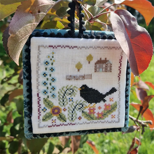 cosford rise stitchery uk blackbird's summer cross stitch needlework