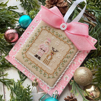 Country Cottage Needleworks - Pastel Collection 9 - Santa and Rudolph MAIN