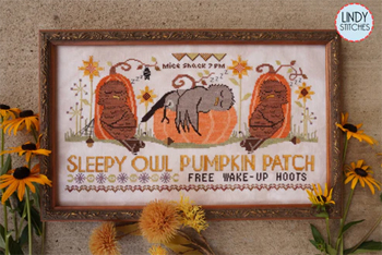 Lindy Stitches - Sleepy Owl Pumpkin Patch MAIN
