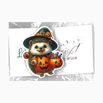 Les Petites Croix De Lucie - Hedgehog Halloween Magnet MAIN