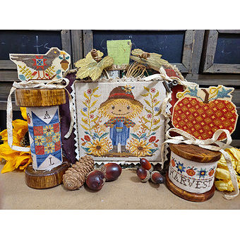 Quaint Rose Needlearts - Scarecrow Spool Set MAIN
