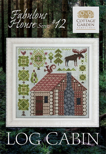 Cottage Garden Samplings - Fabulous House Series #12 Log Cabin MAIN