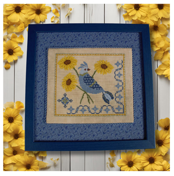 Wildflower Stitching - Blue Bird's Sunflower Serenade MAIN