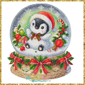 Les Petites Croix De Lucie - Christmas Penguin Snowball THUMBNAIL