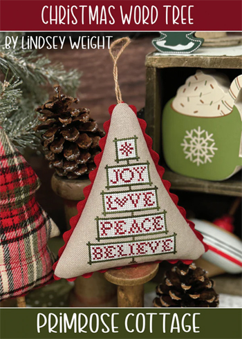 Primrose Cottage Stitches - Christmas Word Tree MAIN