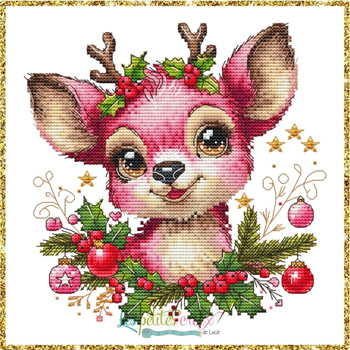 Les Petites Croix De Lucie - Christmas Pink Reindeer MAIN