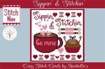 Anabella's - Cross Stitch Cards - Stitch Nine - Sippin' & Stitchin' MAIN