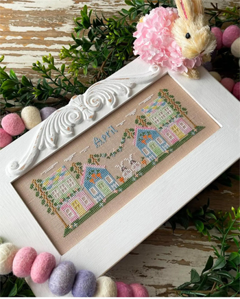 Country Cottage Needleworks - Monthly Mini Village -  April Mini Village MAIN