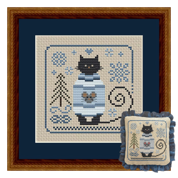 Happiness Is HeartMade - Cat Tales Collection - Cat In A Cozy Blue Sweater MAIN