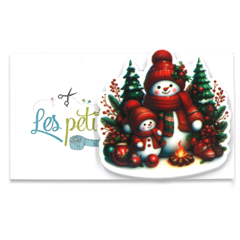 Les Petites Croix De Lucie - Snowmen Family Magnet MAIN