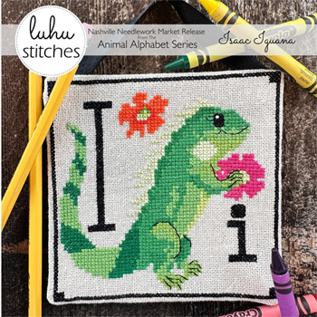 Luhu Stitches - Animal Alphabet Series - Isaac Iguana MAIN