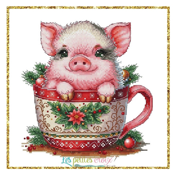 Les Petites Croix De Lucie - Christmas Animals Cups Part 7 Pig MAIN