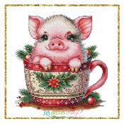 Les Petites Croix De Lucie - Christmas Animals Cups Part 7 Pig THUMBNAIL