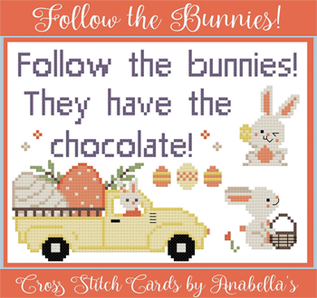 Anabella's - Cross Stitch Cards - Stitch Eleven - Follow The Bunnies! MAIN