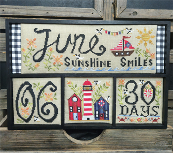 Quaint Rose Needlearts - Monthly Calendar - June Sunshine Smiles MAIN