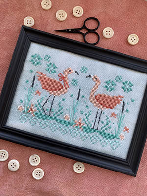 Stitches By Ethel - Seaside Flamingos MAIN