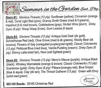 Jeannette Douglas Designs - Seasons In The Garden - Summer Embellishment Pack MAIN