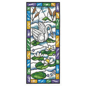 Imaginating - Stained Glass Summer Swan 3547 THUMBNAIL