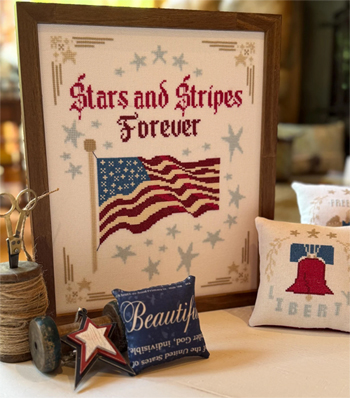 Anabella's - Stars & Stripes Forever - Set of 7 Patriotic Cross Stitch Designs MAIN
