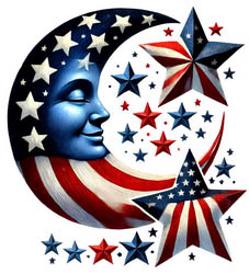 Les Petites Croix De Lucie - Patriotic Moon Magnet/Needle Minder MAIN