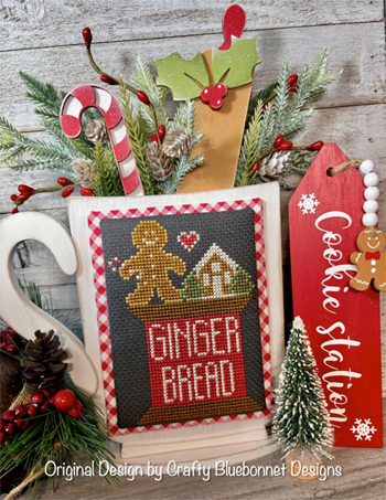 Crafty Bluebonnet Designs - Christmas Spool Series - Gingerbread Spool MAIN