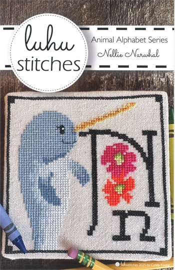 Luhu Stitches - Animal Alphabet Series - Nellie Narwhal MAIN