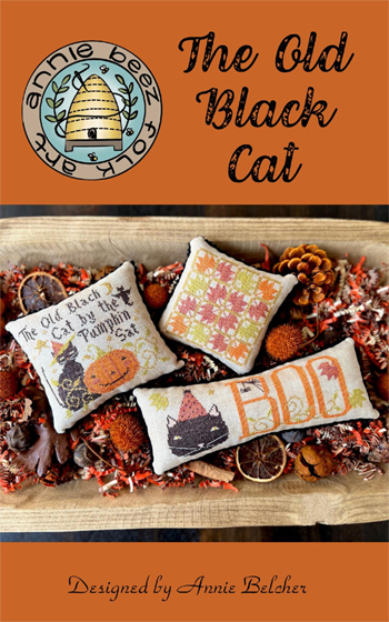 Annie Beez Folk Art - The Old Black Cat MAIN