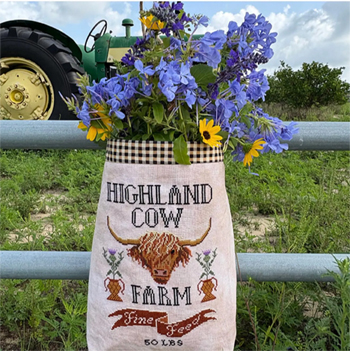 Carriage House Samplings - Highland Cow Feed Sack MAIN