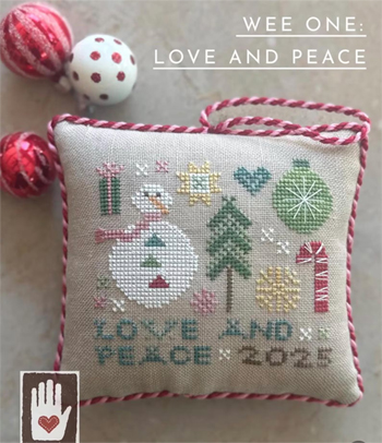 Heart In Hand Needleart - Wee One - Love And Peace MAIN