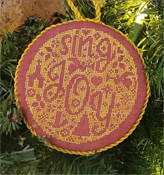 Wildflower Stitching - Sing Joy Bauble THUMBNAIL
