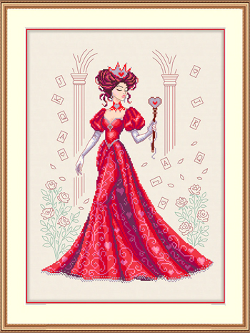 Cross Stitching Art - Reina, Queen Of Hearts MAIN