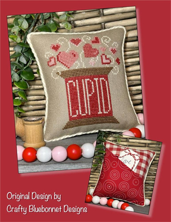Crafty Bluebonnet Designs - Valentine's Spool Series - Cupid Spool MAIN