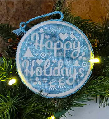 Wildflower Stitching - Happy Holidays Bauble MAIN