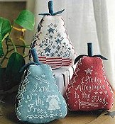 Annie Beeze Folk Art - Patriotic Pears THUMBNAIL