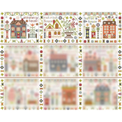 Pansy Patch Quilts and Stitchery - Houses On Stitchery Lane - 3 Button House SWATCH